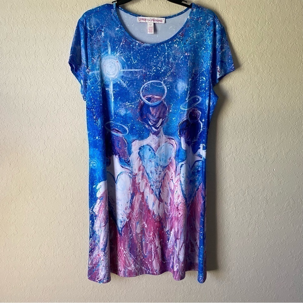 Leoma Lovegrove | Women's Mystical Angel T-Shirt Dress Size Petite Large